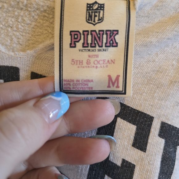 PINK Victoria's Secret Gray Steelers Pride Crewneck Collabration Sweatshirt - Picture 4 of 4